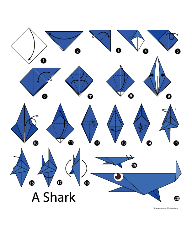 Origami Shark Template