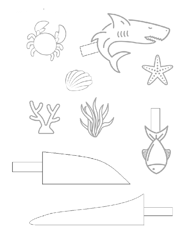 Under the Sea Accordion Creatures Template